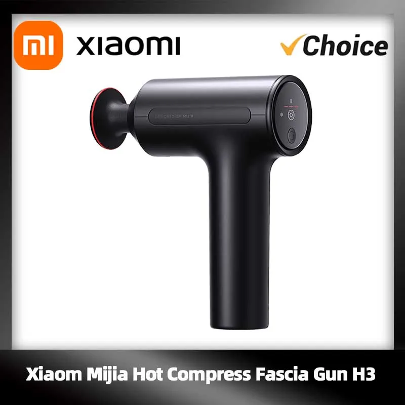 

Xiaom Mijia Hot Compress Fascia Gun H3 MJJMQ06YM Portable Muscle Massage 25kg Thrust Brushless Motor 4 Massage Heads