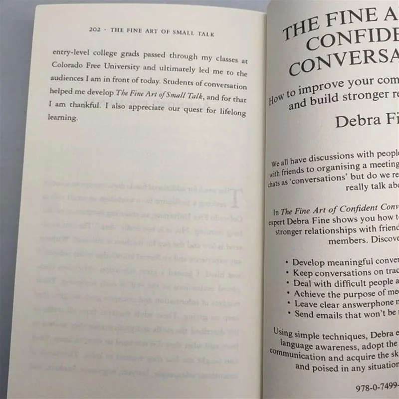 The Fine Art of Small Talk By Debra Fine How To Start A Conversation In Any Situation Learning Languages Book