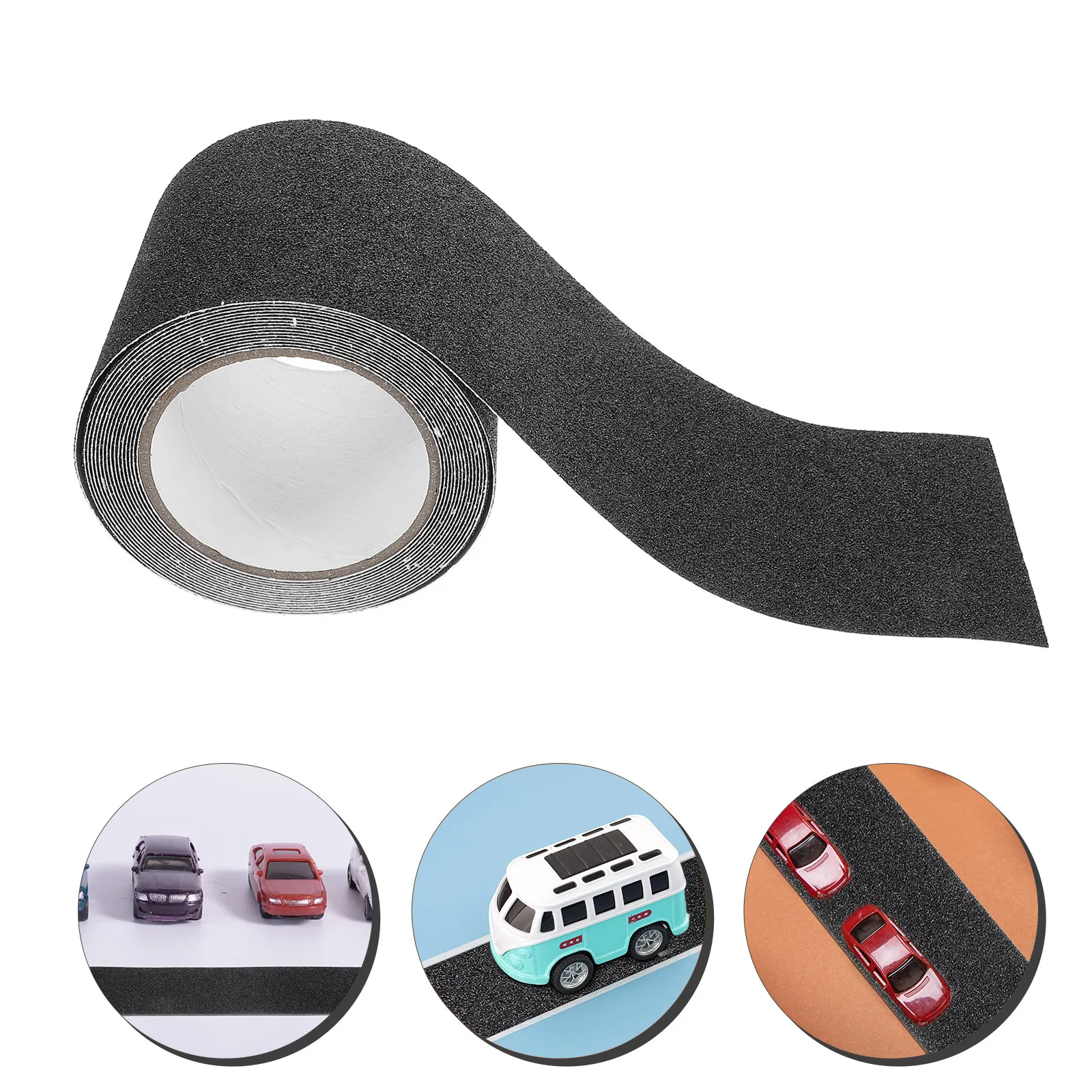 

1 Roll Realistic Asphalt Road Tape Adhesive Backing for Miniature Train Layouts Movie Sets Photography DIY Highway Simulation