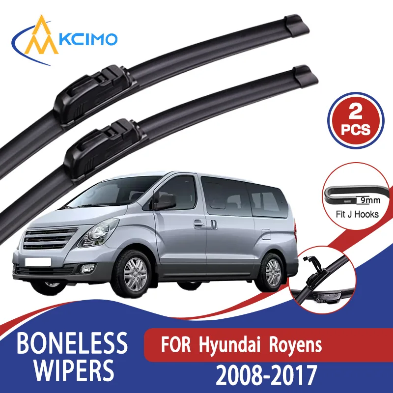 

For Hyundai Royens 2008-2017 Car Wiper U-type Soft Rubber Boneless Wiper HD Quiet Durable Automotive Wiper 21"+19"