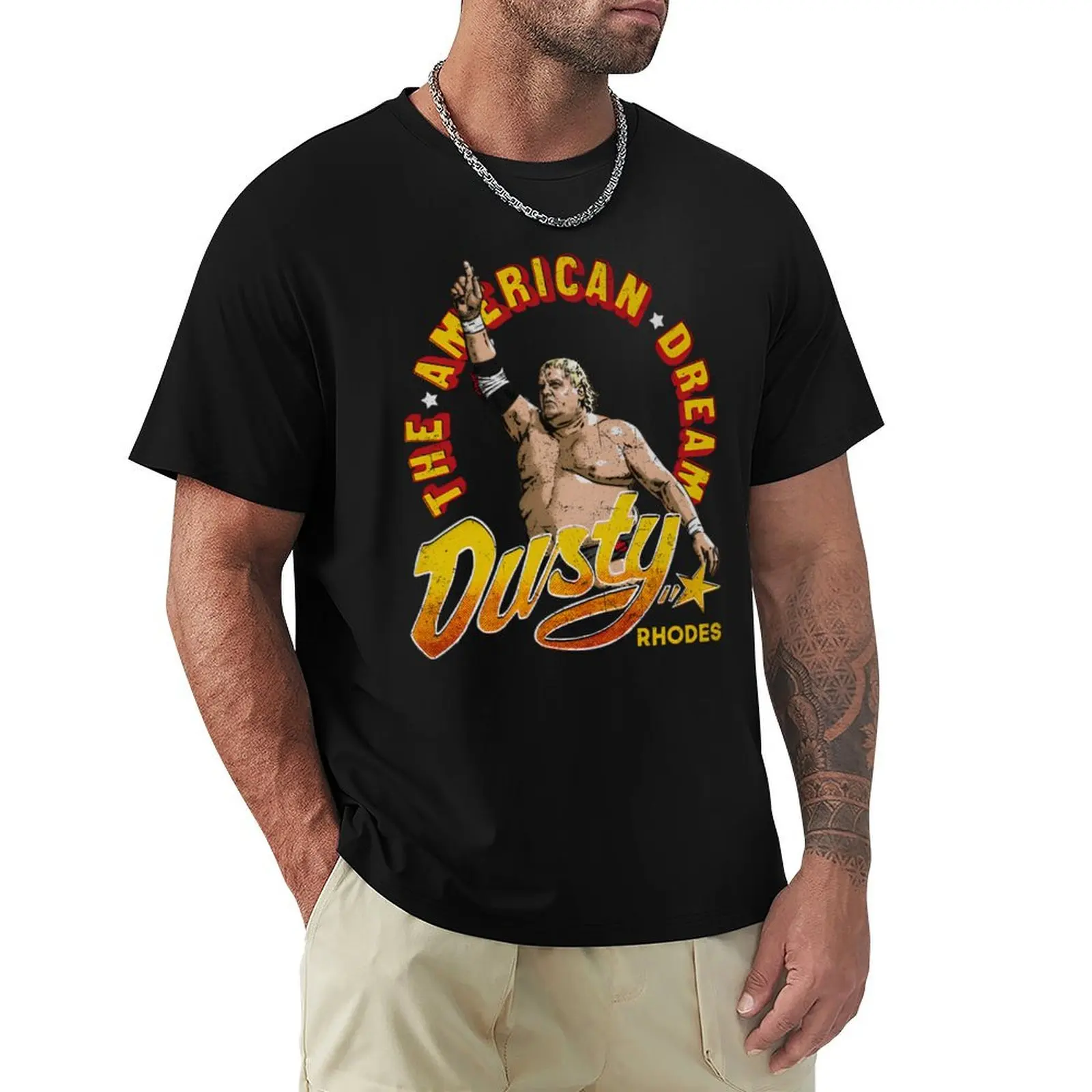 

Dusty Rhodes - Dusty Rhodes The American Dream T-Shirt Lightweight Gym Training T-Shirt