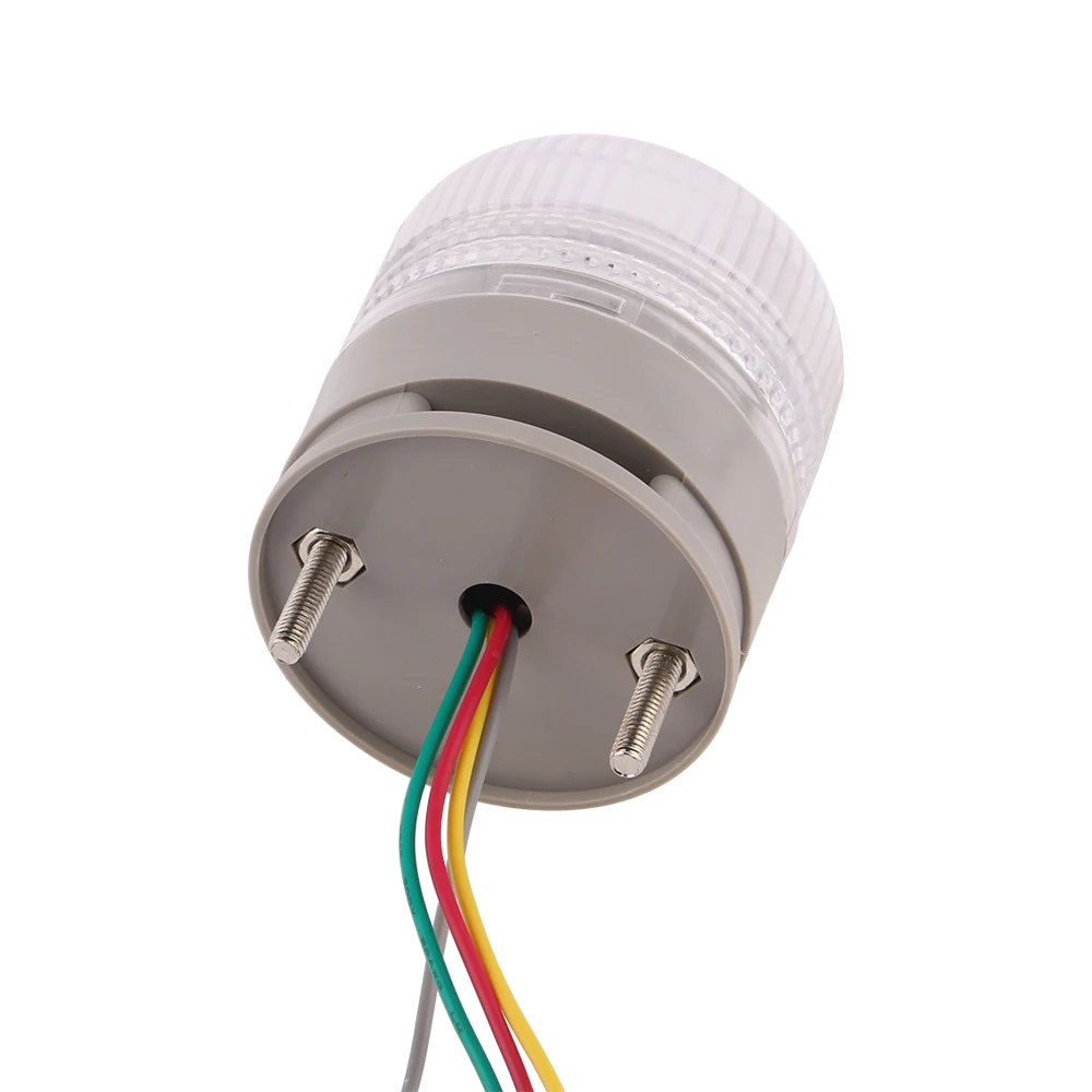 D-5002T 3-kolorowy mały ostrzegawczy sygnał świetlny wskaźnik LED migające światło alarmowy DC 12V 24V AC110V 220V