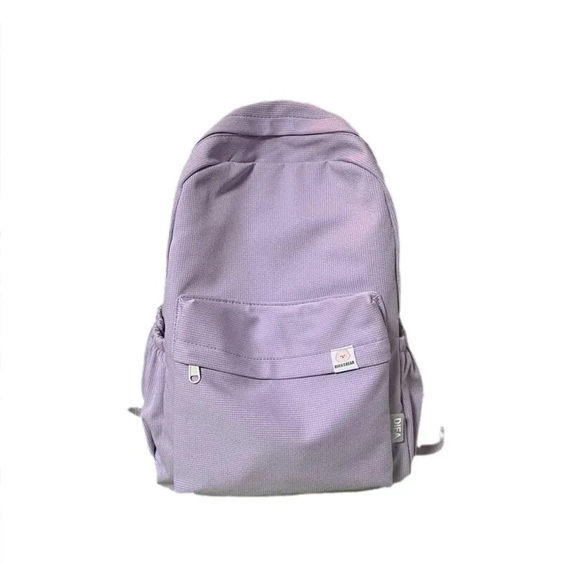 

Женский вместительный рюкзак rilistart, простой милый однотонный рюкзак, Студенческая сумка карамельных цветов, милый рюкзак