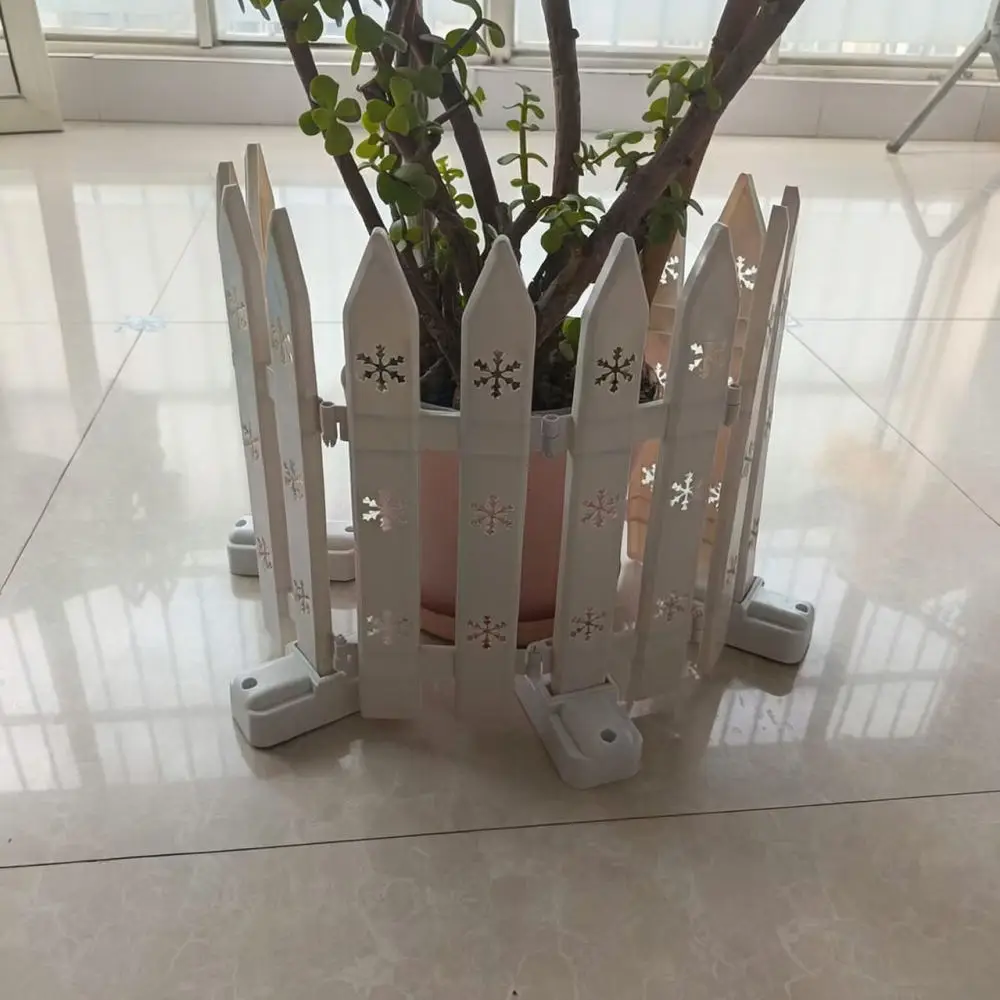 Garden Decorative Plastic Picket Fence Edging For Outdoor Yard Lawn Pathway Flower Bed Modern Simple Barrier