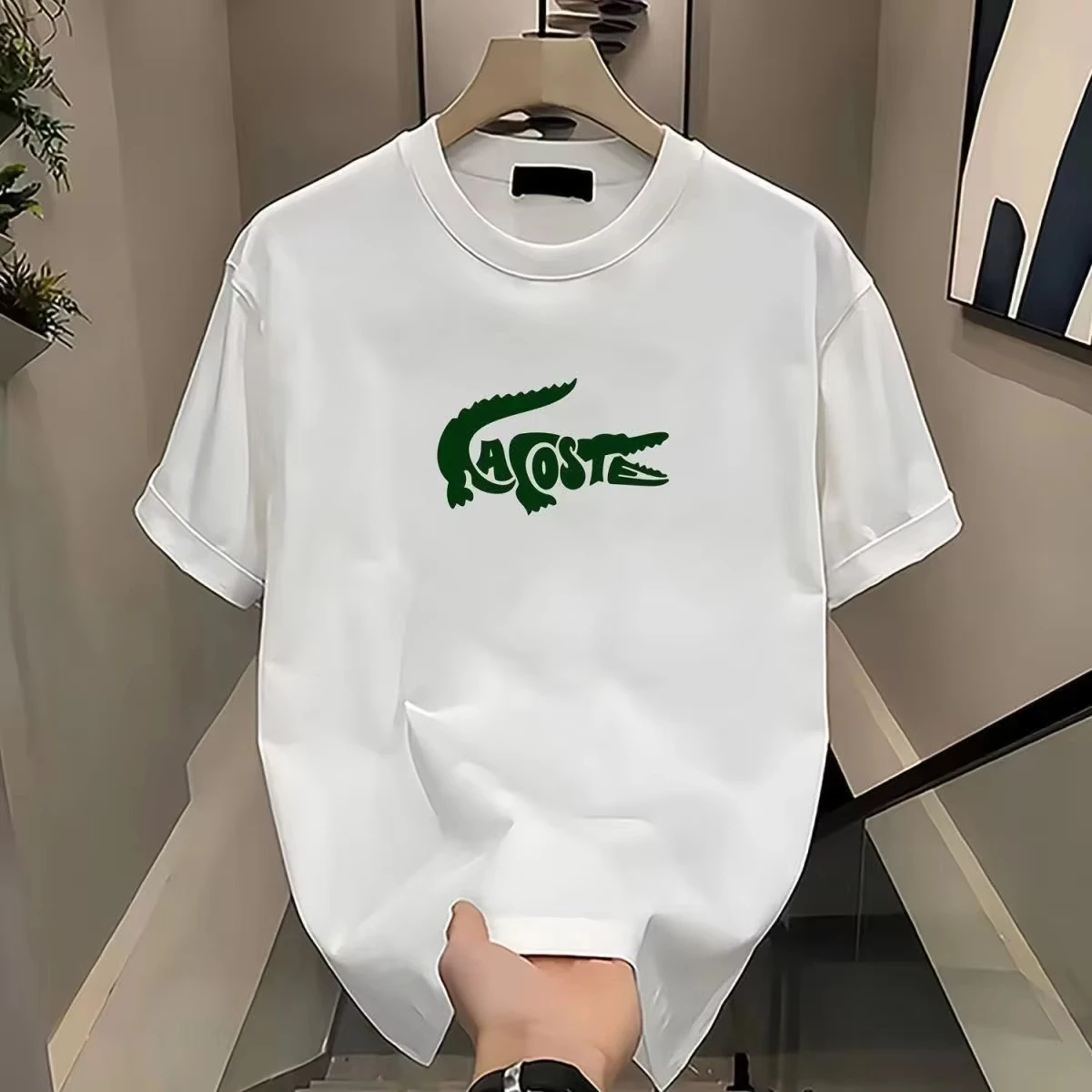 Pure Cotton Short-sleeved T-shirt for Men and Women Summer All Fashion Senior Sense Letter Clothes