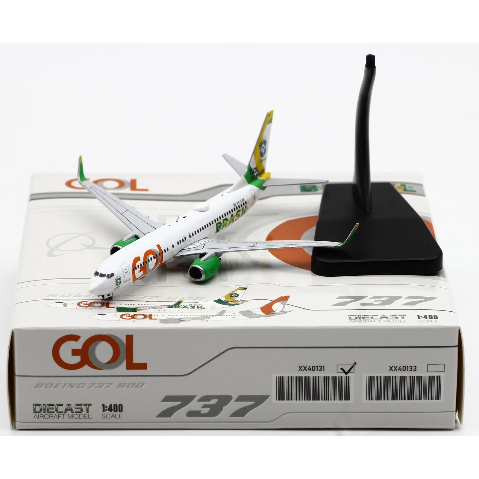 XX40131 Alloy Collectible Plane Gift JC Wings 1:400 GOL Linhas Aereas Boeing B737-800 Diecast Aircraft Model PR-GXB With Stand