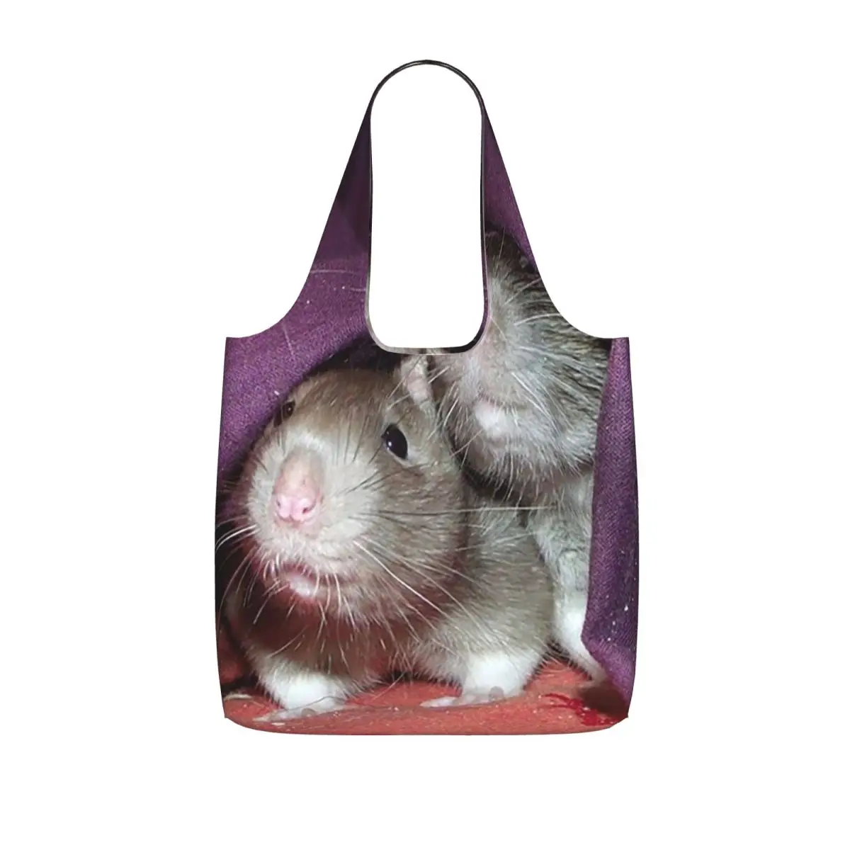 Hidden Rats Shopping Tote Bag Canvas Large Capacity Shoulder Bags Shopper Grocery Handbag for Women
