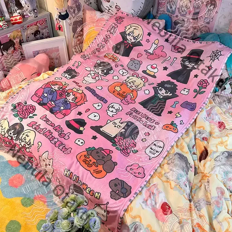 Ouran High School Host Club Tamaki Suou Woollen Blanket Air Conditioner Blankets Cosplay Colleagues Gifts Anime All Saints' Day