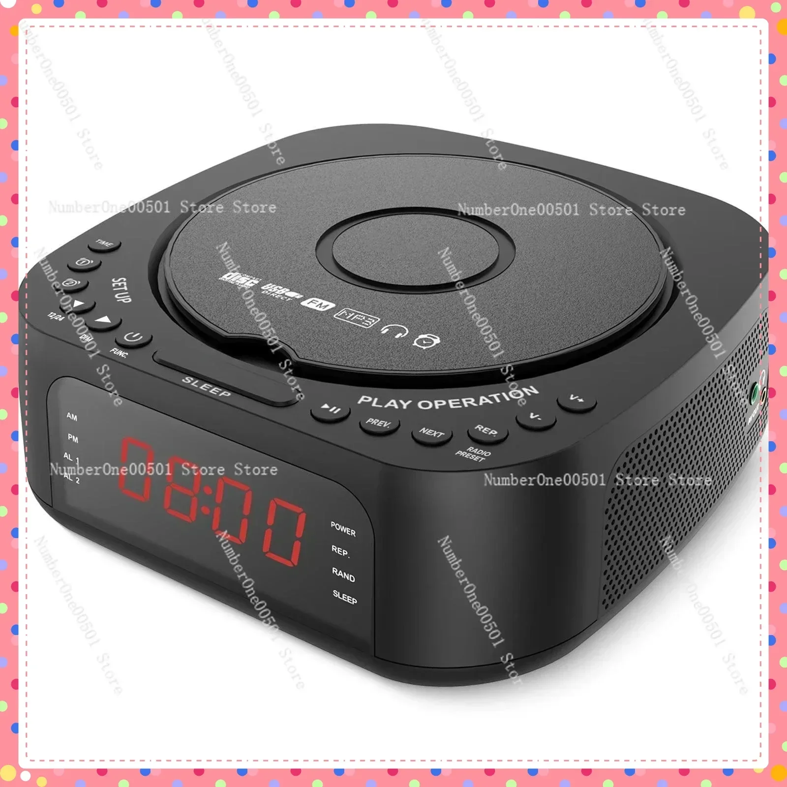 CD Player with Bluetooth Speaker FM Radio All in One Music Player System HiFi Sound Quality Wireless Connectivity