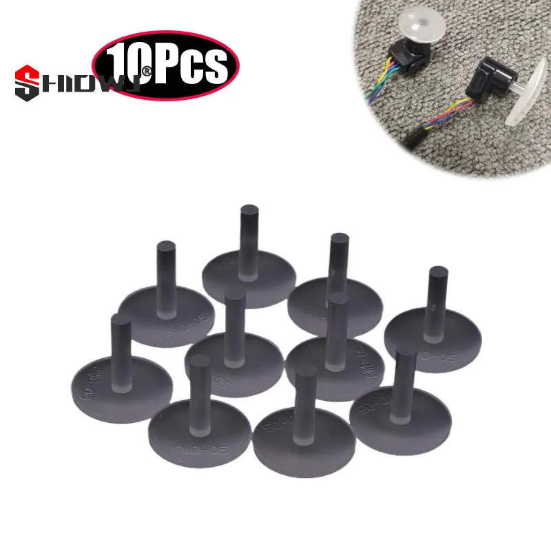

10Pcs Car Door Light Guide Head Plastic Frosted Transparent T-shaped Decorative Caps Automotive Ambient Light Accessories