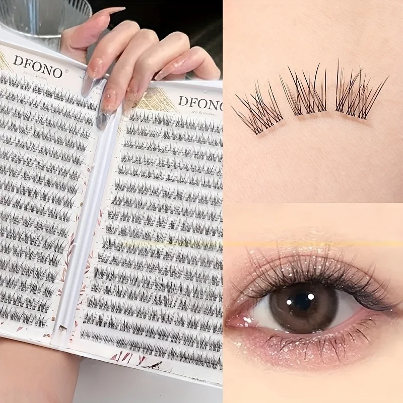 384-Cluster mit Fischschwanz-Design, einzelne Cluster-Wimpern, weich und leicht, wiederverwendbar – perfekt für das tägliche Make-up