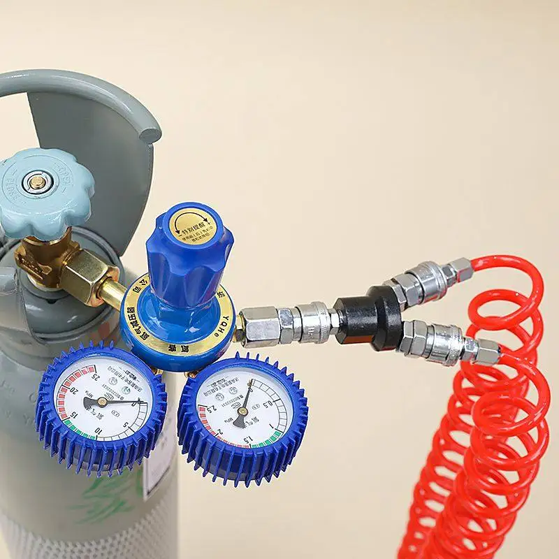 Balloon Party Helium Inflation Equipment, Dual Stage Regulator with Brass Valve for High Low Pressure Gas Cylinders