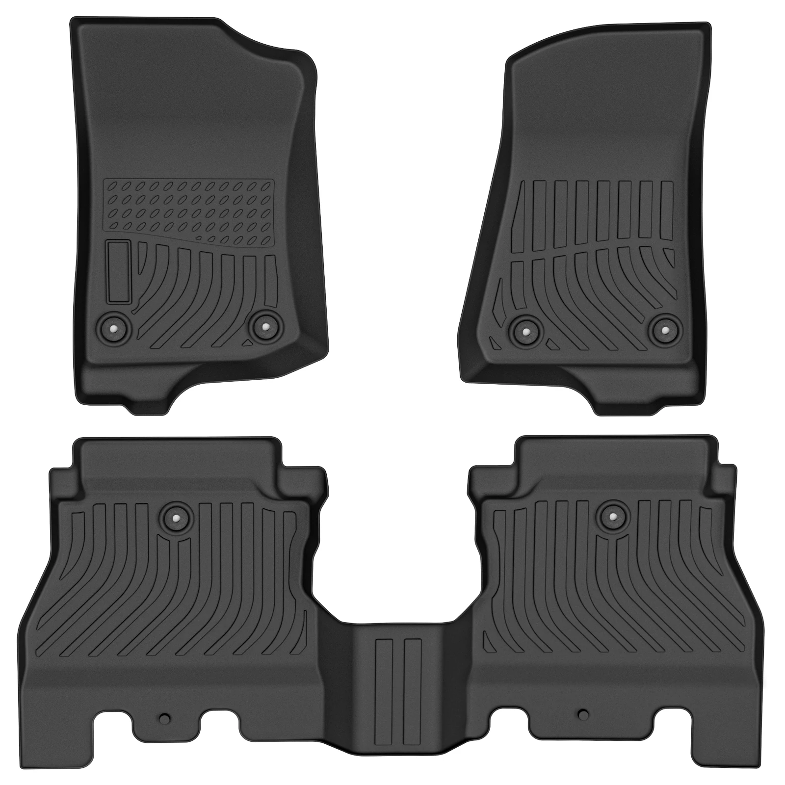 

Car Floor Mats for 18-23 Jeep Wrangler Unlimited JL 4-Door，All-Weather TPE Rubber