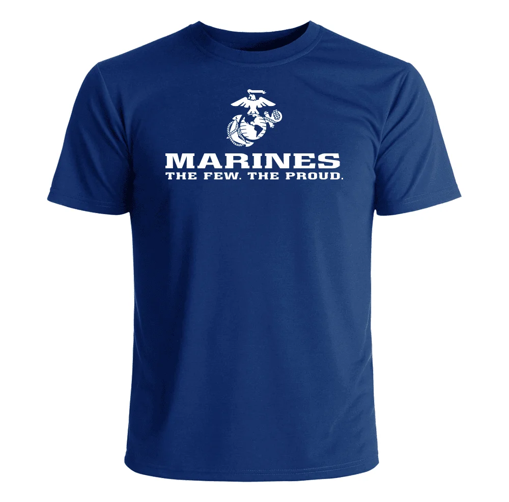 Marines The Few The Proud - US Marine Corps T-Shirt 100% Cotton O-Neck Short Sleeve Summer Casual Mens T-shirt Streetwear