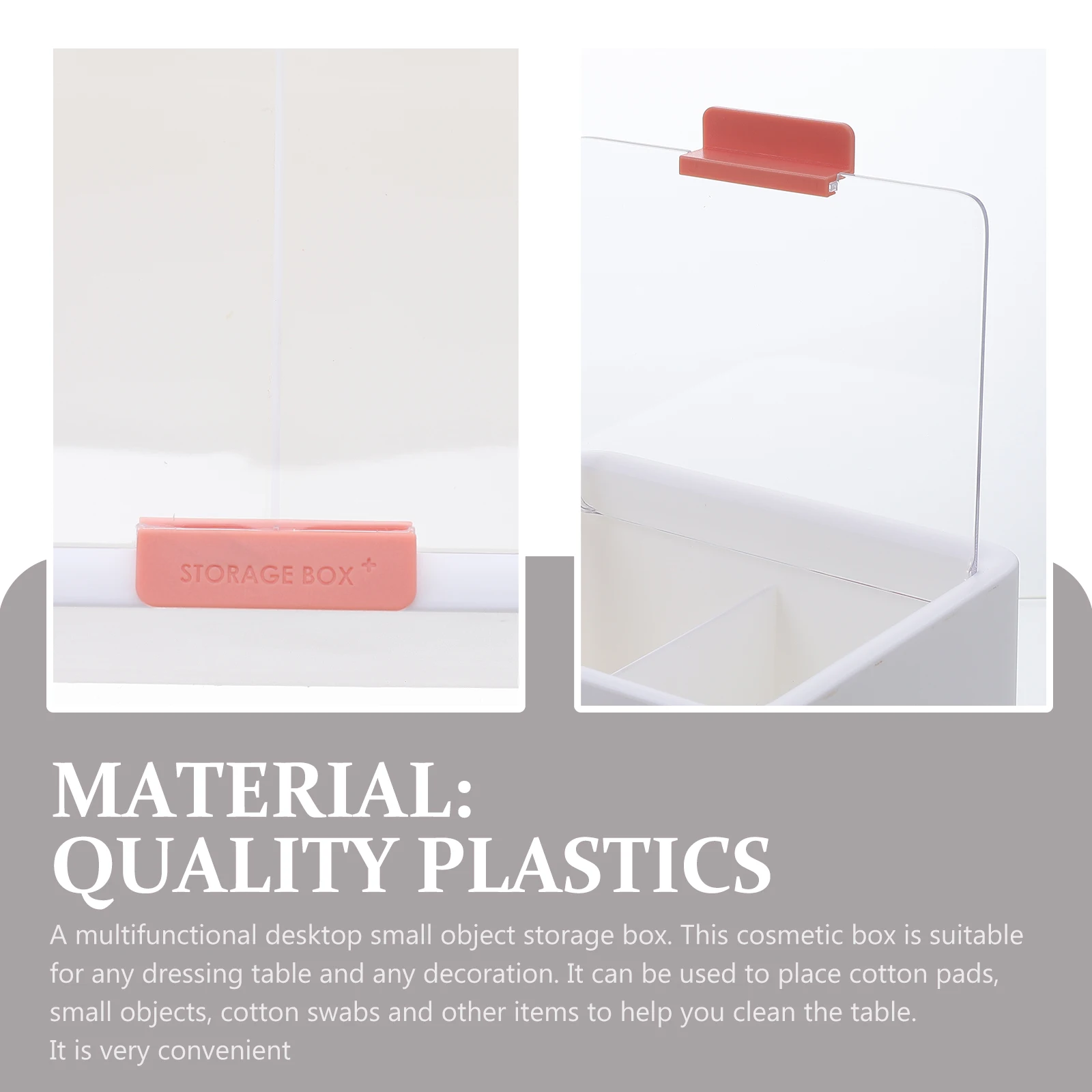 

1Pcs Makeup Cotton Pads Cotton Swab Storage Box Plastic Organizer Desktop Storage Container Supplies Holder for Vanity