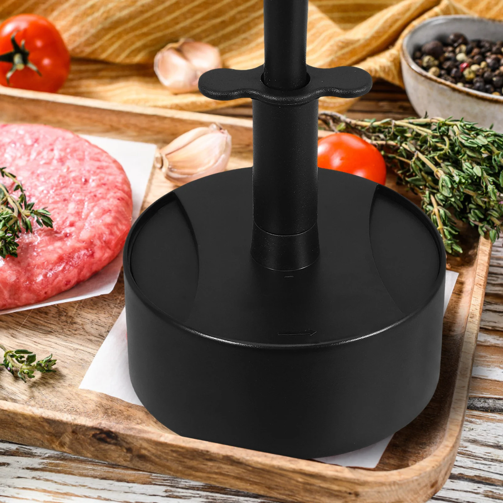 

Burger Meat Press Shaper Patty Maker Mold Nonstick Manual Kitchen Tool for Griddle Paper Easy Use Home Cooking