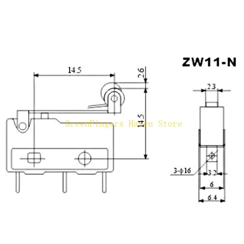 F68D 10 Pcs KW11-3Z Limit Switch SPDT 3 Pin Momentary Hinge Roller Lever Micro Switch
