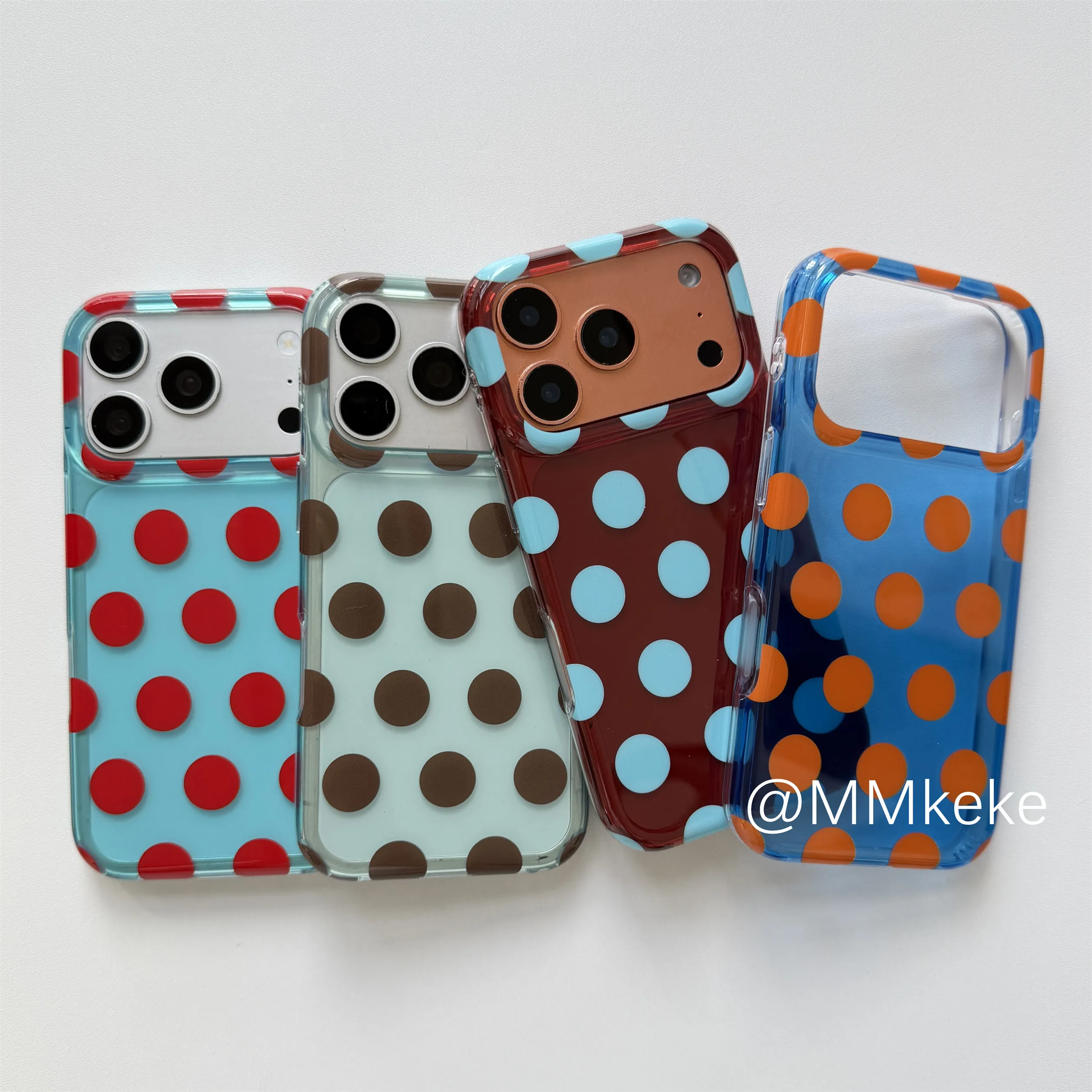 Coque de téléphone Y2K colorée à pois coréens pour filles, compatible iPhone 18 11 12 13 14 15 16 17 AIR Pro Max Plus, protection antichoc