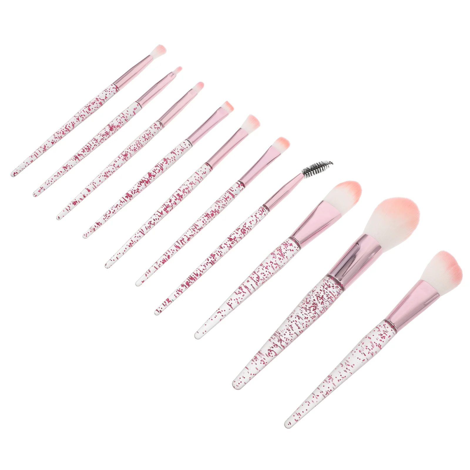 10 個グリッターアイブラシセット精密ブレンドアイシャドウコンシーラーアイライナーメイクアップツールキットグリッターメイクブラシセット