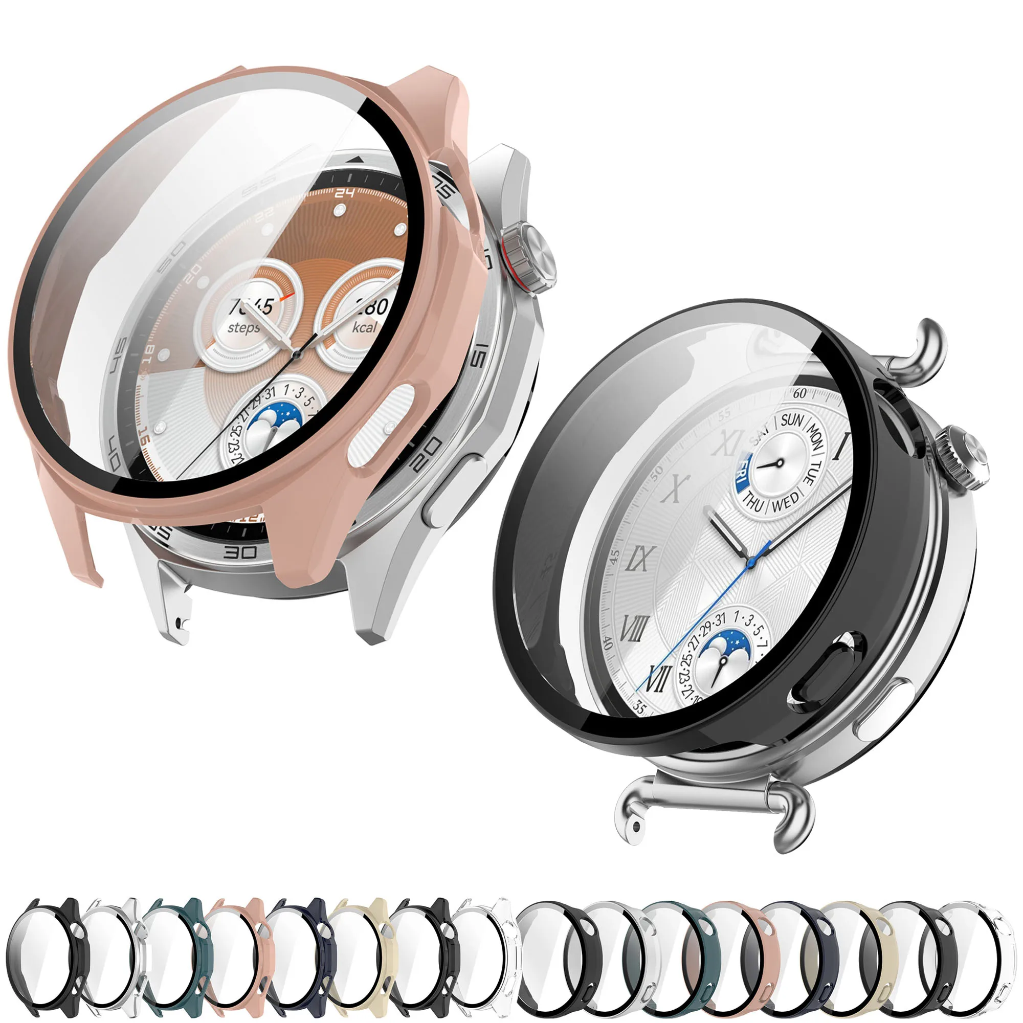 Tempered Glass+Case for Huawei Watch GT 6 46mm Smartwatch PC Bumper Shell Anti Fall screen protector HUAWEI WATCH GT6 41mm Cover