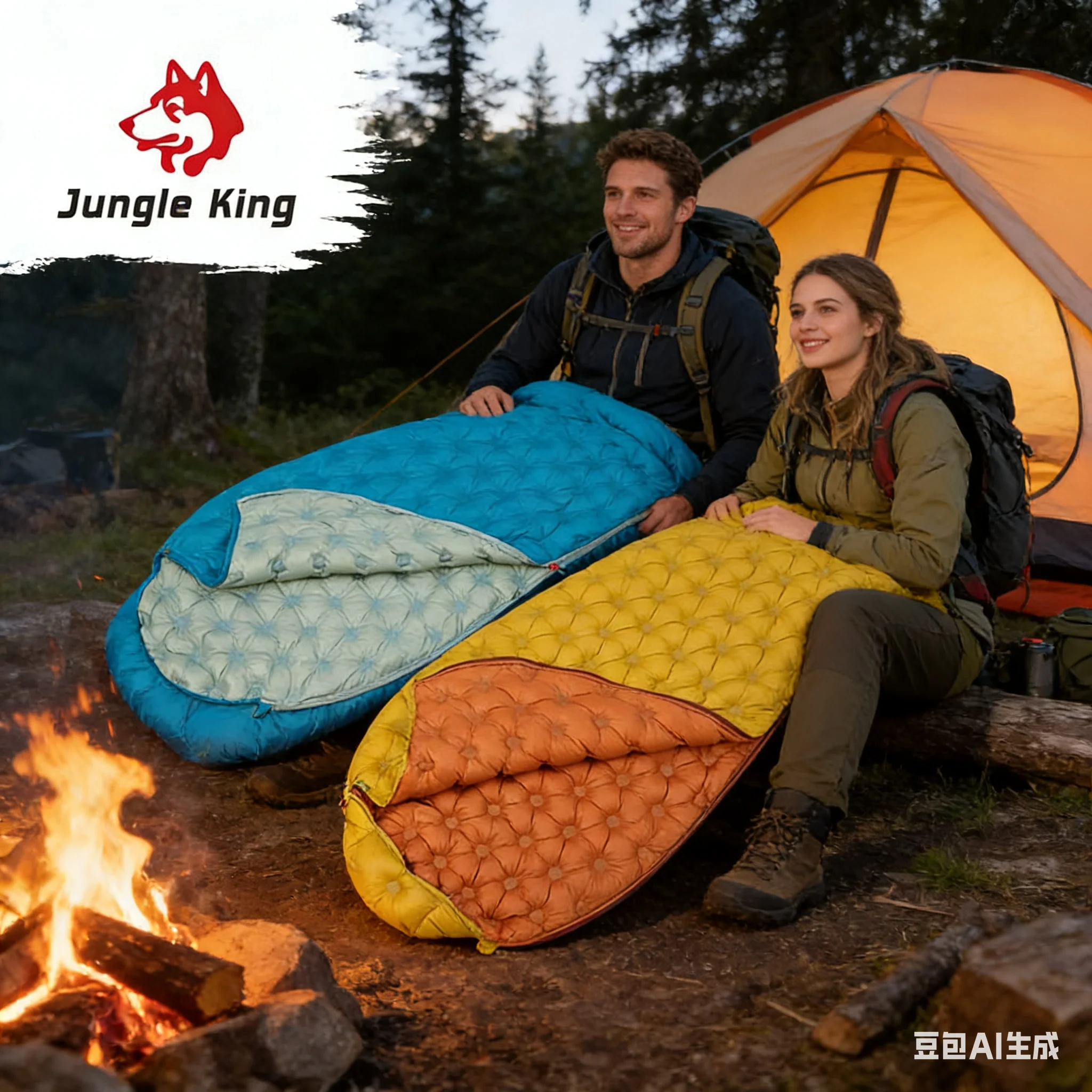 

Спальный мешок JUNGEL KING для походов, ультралегкий, для кемпинга на открытом воздухе, в форме мумии, с наполнителем из утиного пуха, для треккинга, путешествий и кемпинга