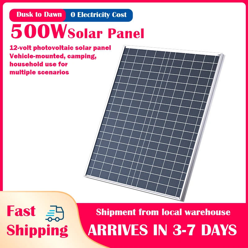 500W/1000W Solarpanel 12V Photovoltaik-Powerbank-Set 100A Controller Solarplatte für Zuhause/Camping/Wohnmobil/Auto Schnelles Batterieladegerät