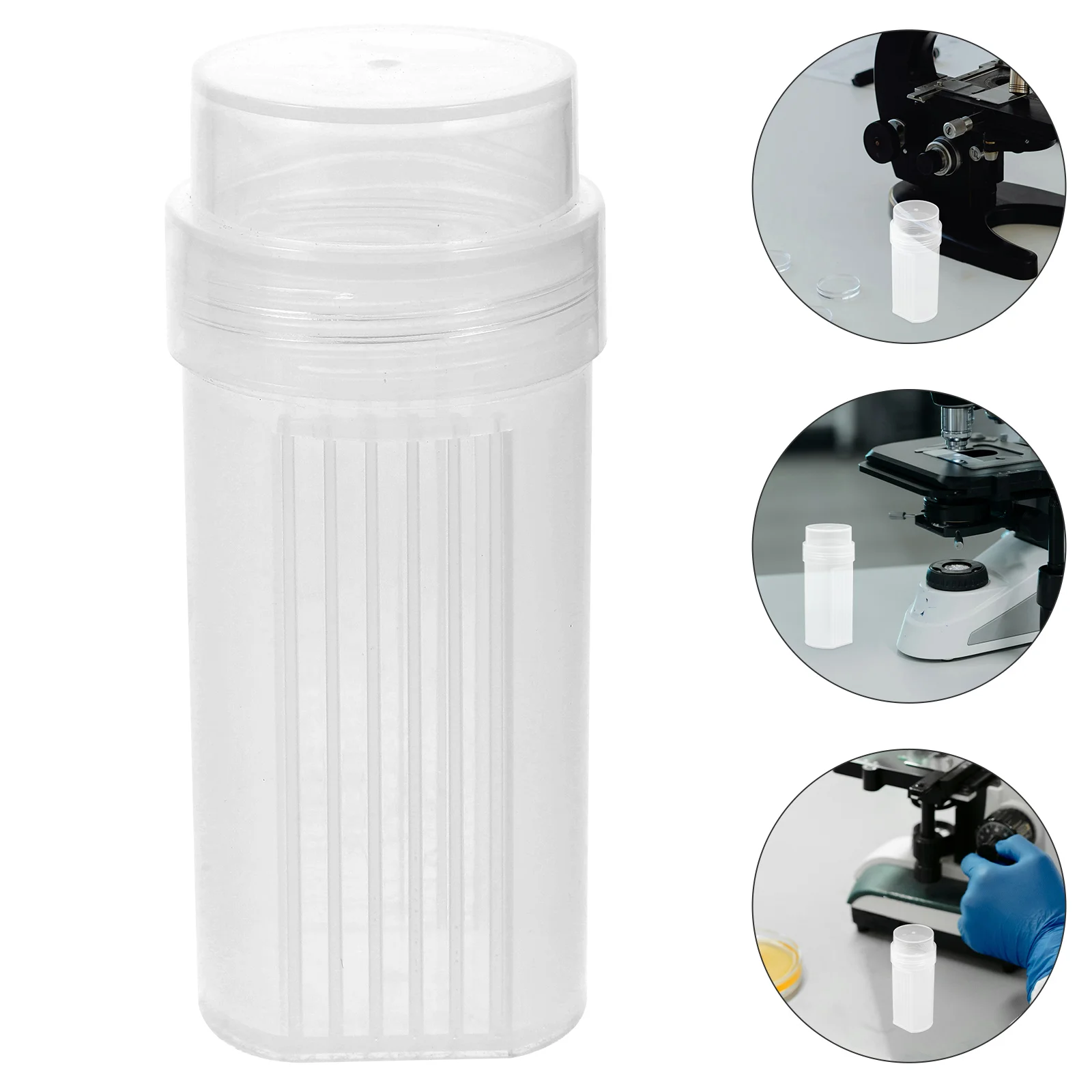 

Highly Transparent Dyeing Vat Laboratory Slides Staining Jar Plastic Jars Microscope Coplin Holder