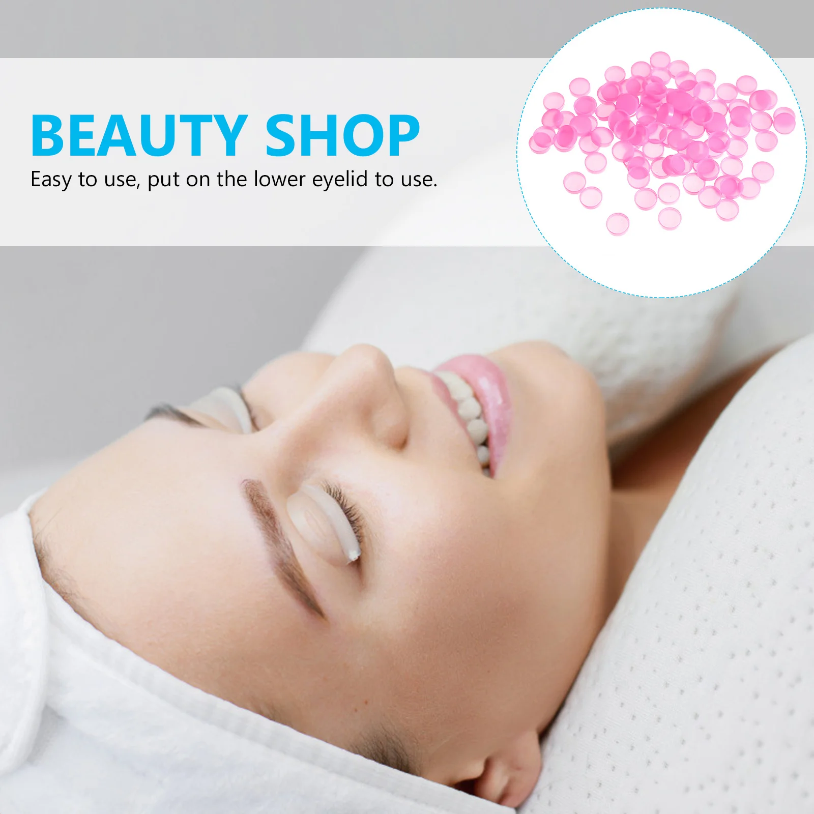 Soporte de pegamento para pestañas, herramienta profesional de extensión de pestañas para aplicación precisa de pestañas, fácil de limpiar, reutilizable, seguro y saludable, 200 Uds.