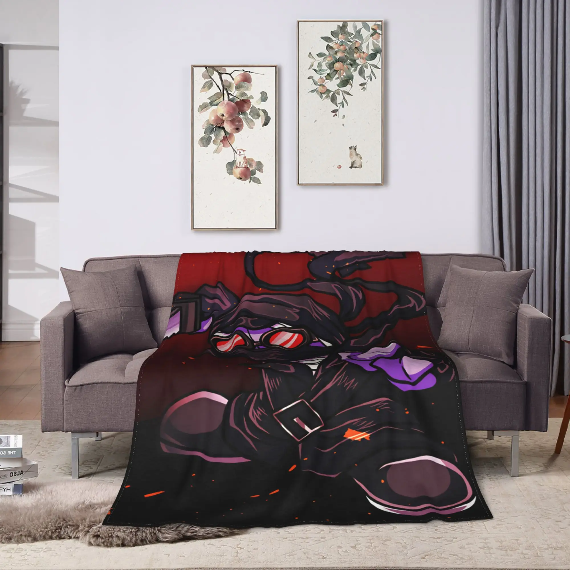Warm Soft Blanket Decorative MADNESS COMBAT Throw Blanket  Flannel Bedspread For Couch Bed Print Sofa Bed Cover