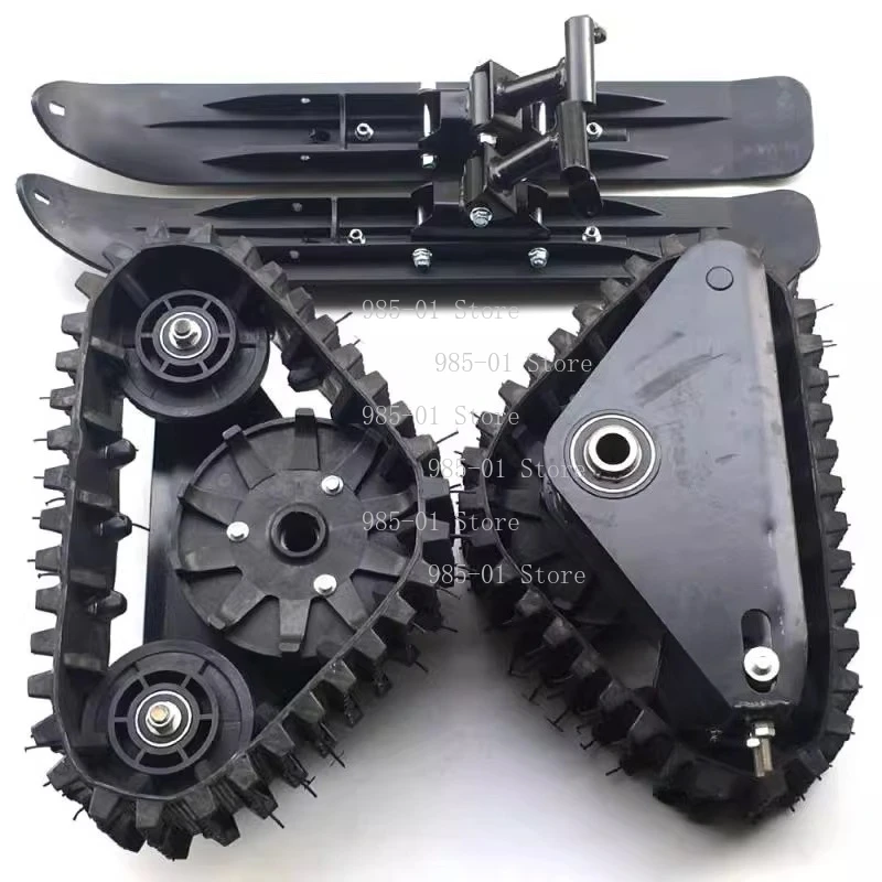 Rear Wheel Tracked Ski Wheel Kit for 4-Wheel Electric Vehicle Kart ATV Snowmobile Sled Modification Accessories