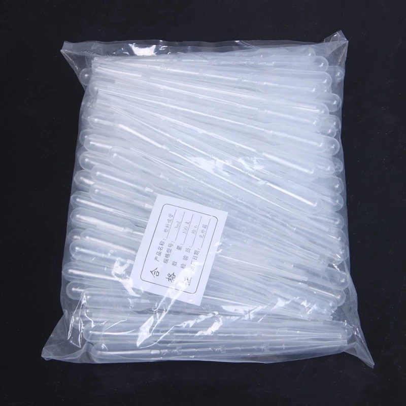 500PCS Graduated Pipettes Dropper Polyethylene (3Ml)