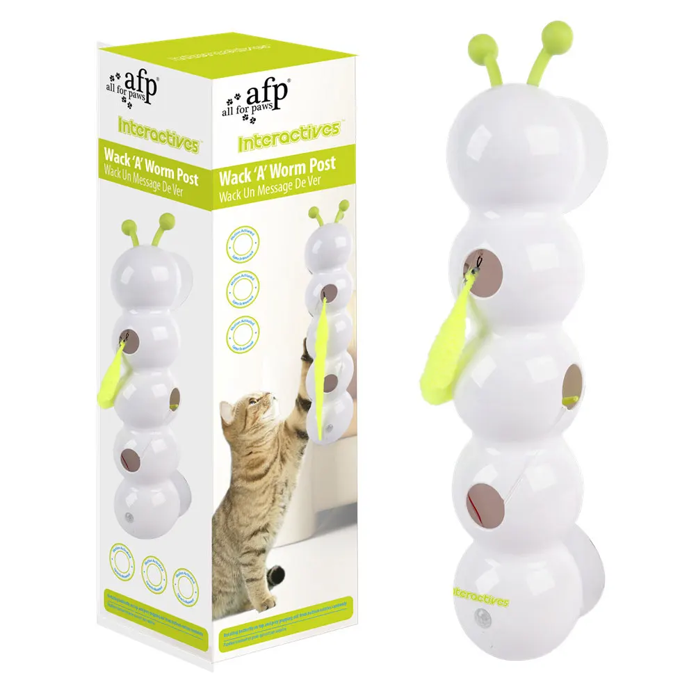 

Wuselwurm Cat Toy Charging Teasing Cat Toy Motion Activated Intelligent Interactive Cat Toy with Tail Automatic Popping Hole