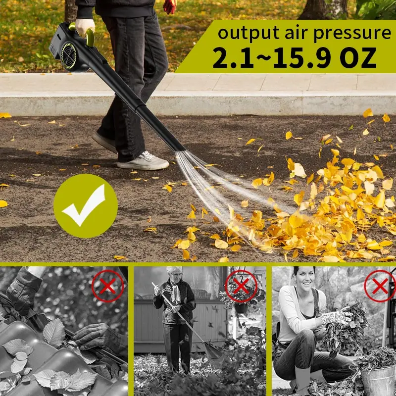 Blower Daun Tanpa Kabel Blower Daun Genggam Mini Elektrik-Blower Kecil Kuat Ringan Bubuk Baterai Blower Salju Pembersih Halaman