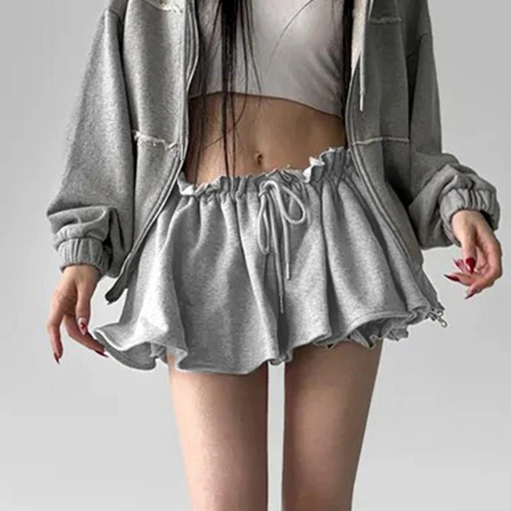 

Daily Outing A-line Skirt Loose Skirt Spring Summer Skirt Commuting Gray Summer Attire Brand New Solid Pattern