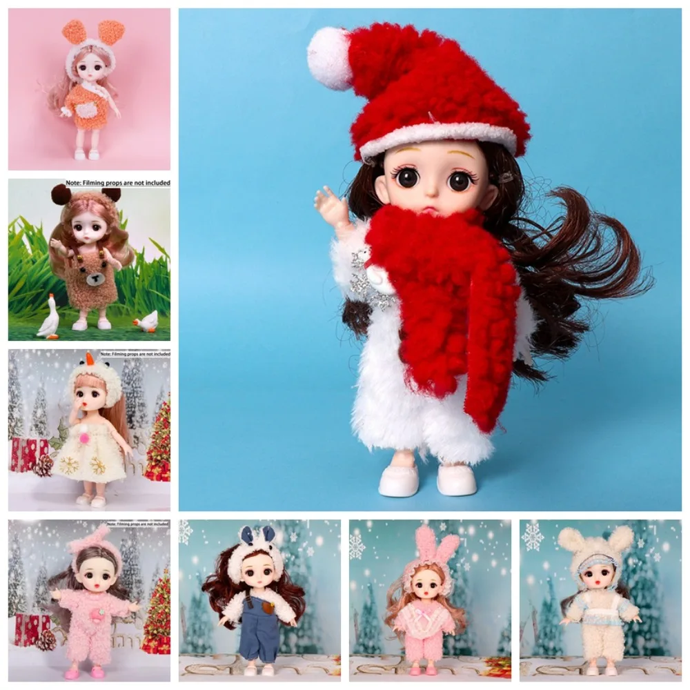 Cara redonda ojos grandes 16cm muñeca BJD 16cm figura 1/12 escala muñeca BJD móvil dulce cara Linda muñeca BJD regalos Diy