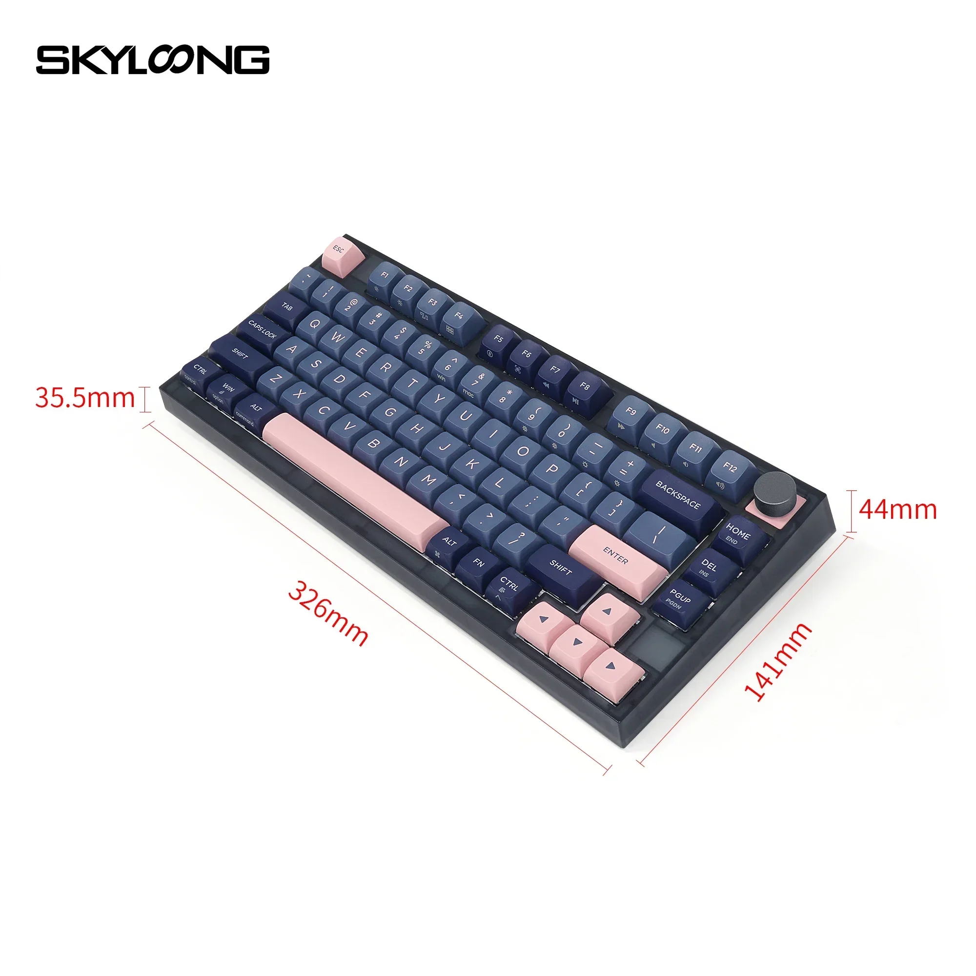 Imagem -06 - Teclado Mecânico Rgb Hot Swappable Botão Amarelo Óptico Pbt Keycap 75 Lite Junta Win Mac Gaming Skyloong-gk75