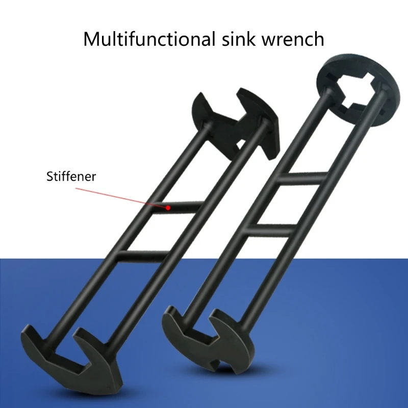 Multifunctional Sink Wrench Four Jaw Wrench Faucet Plumbing Tool Universal Double Ended Wrench Sink Faucet Plumbing