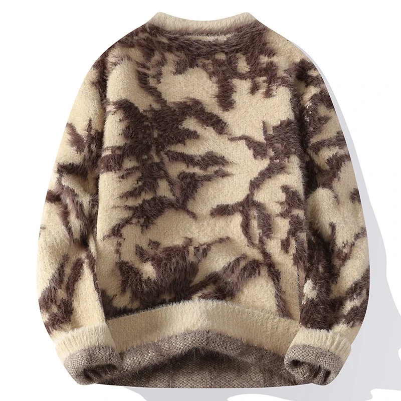 Men's Luxury Mink Cashmere Sweater, High End, Christmas Jumper, Soft, Warm, Fashion Design, New, Fall, Winter, 2024