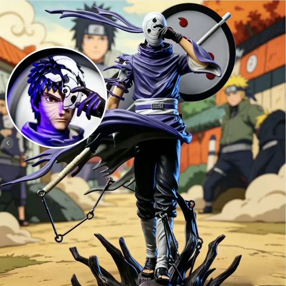 Figura de Naruto, Uchiha Obito, Diez Años de Experiencia como Ninja, Hombre Enmascarado de Doble Cabeza, Estatua GK, Modelo Coleccionable de Anime, Decoración de Escritorio, Regalo