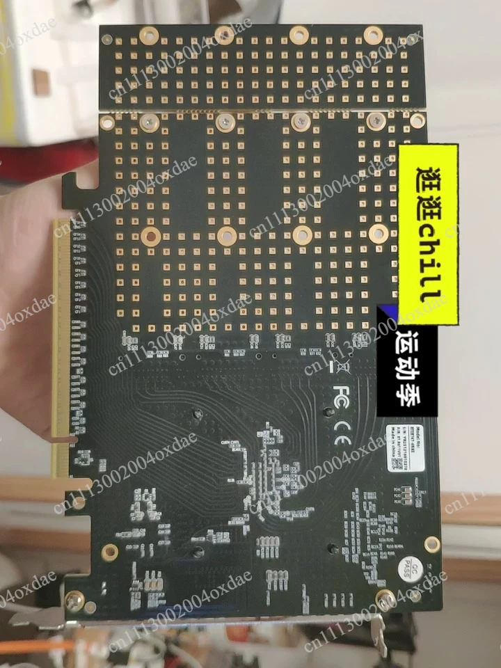Non-detachable four-slot M.2 PLX8747, silent full/half-height PCIe expansion card, stable performance for daily device expansion