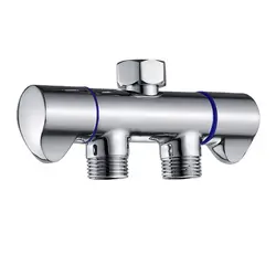 Grifo para lavadora multifunción de latón cromado, adaptador de agua de Solo Frío de 3 vías, rosca G1/2 ', 1 en 2