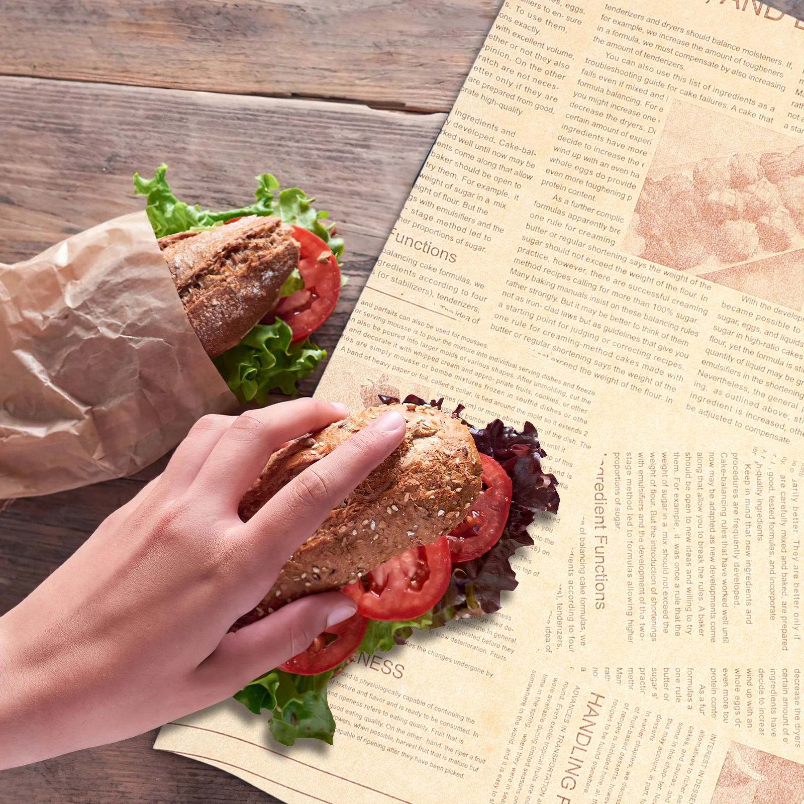 

100pcs Baking Parchment Sheets Greaseproof Food Wrapping Paper For Sandwich Burger French Fries Liner Oven Safe