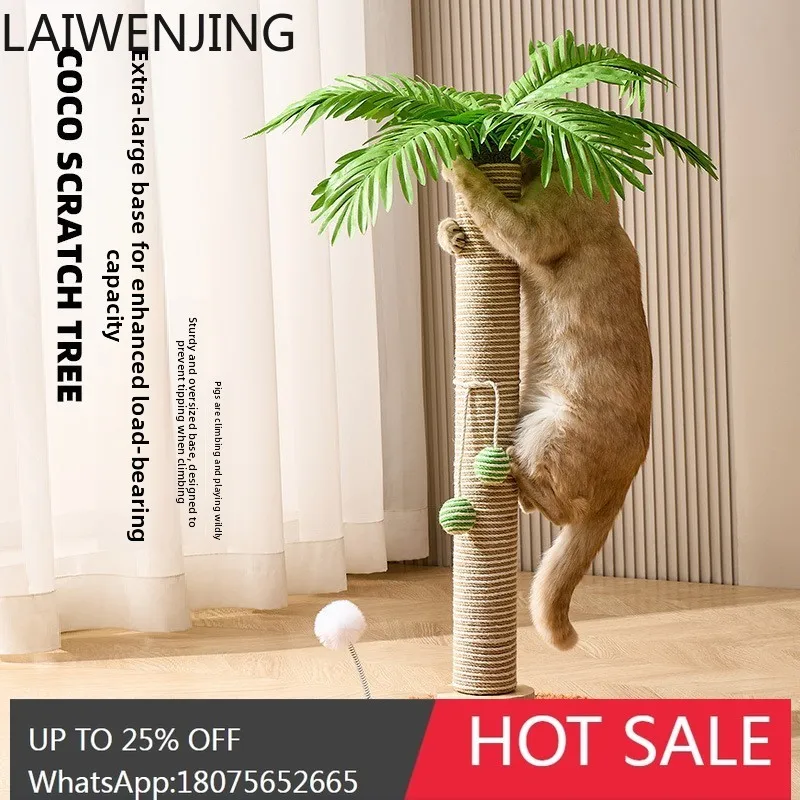 HLZ  Cat Scratching Board Integrated Creative Coconut Tree Cat Climbing Frame Wear-Resistant Non-Shedding Vertical