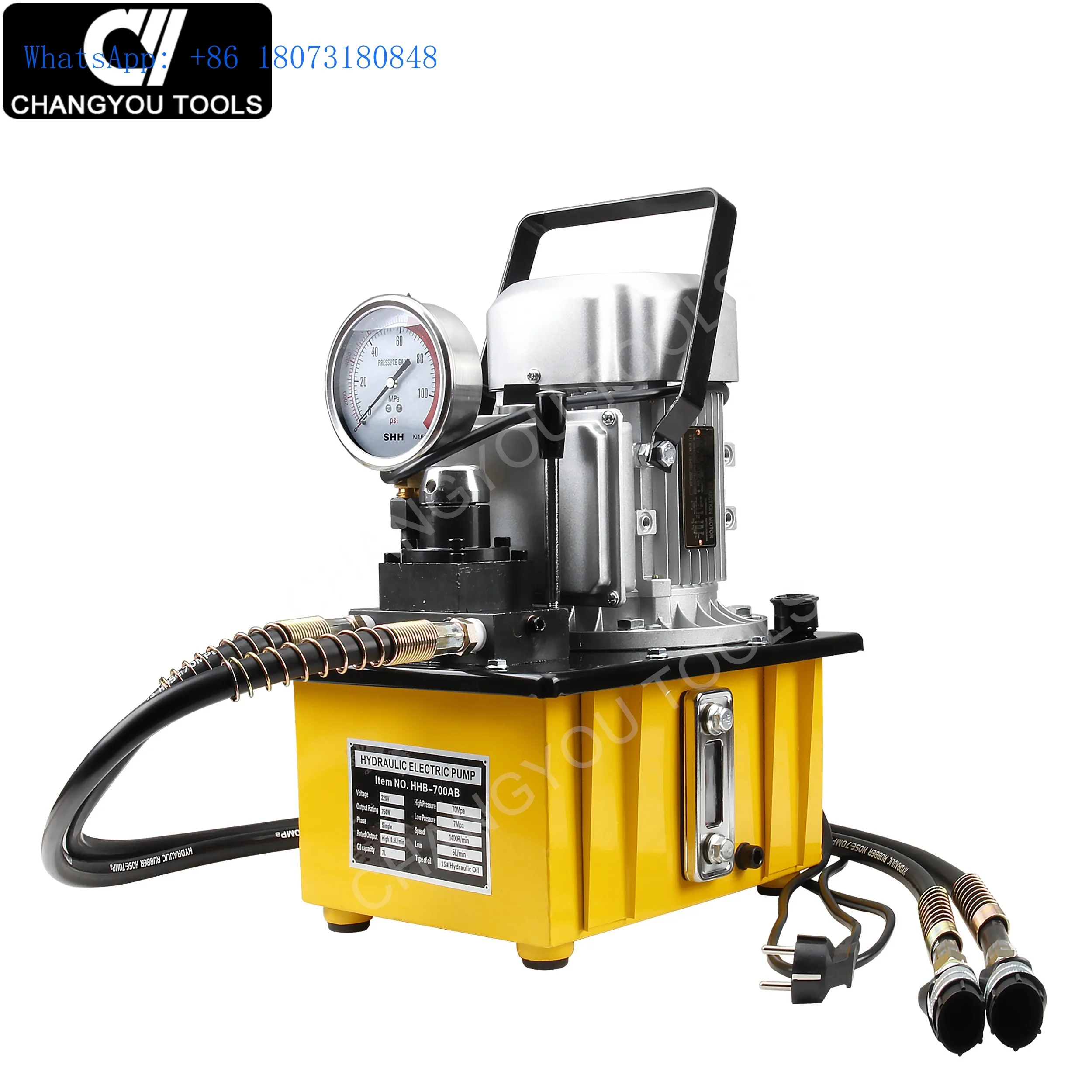 HHB-700AB double acting  700 bar  Hydraulic  electric Pump