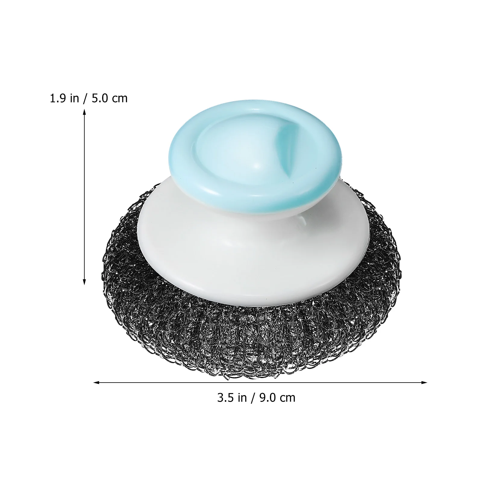 

3Pcs Stainless Steel Scrubber 2Gray Kitchen Dish Brush Cleaning Tools Ceramic Bowls Bathtub Bathroom Vanities