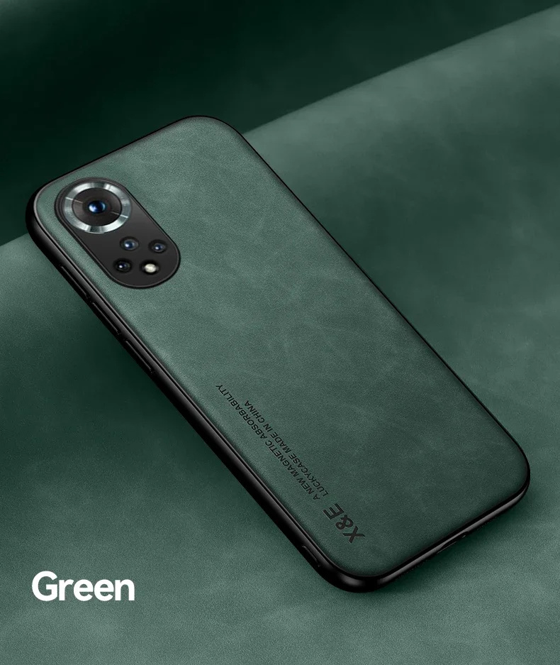 Leather Magnetic Case For Huawei Honor 90 50 20 70 Pro Nova 5T P30 P20 Honor50 Honor20 Full Protective Cover With Metal Plate on