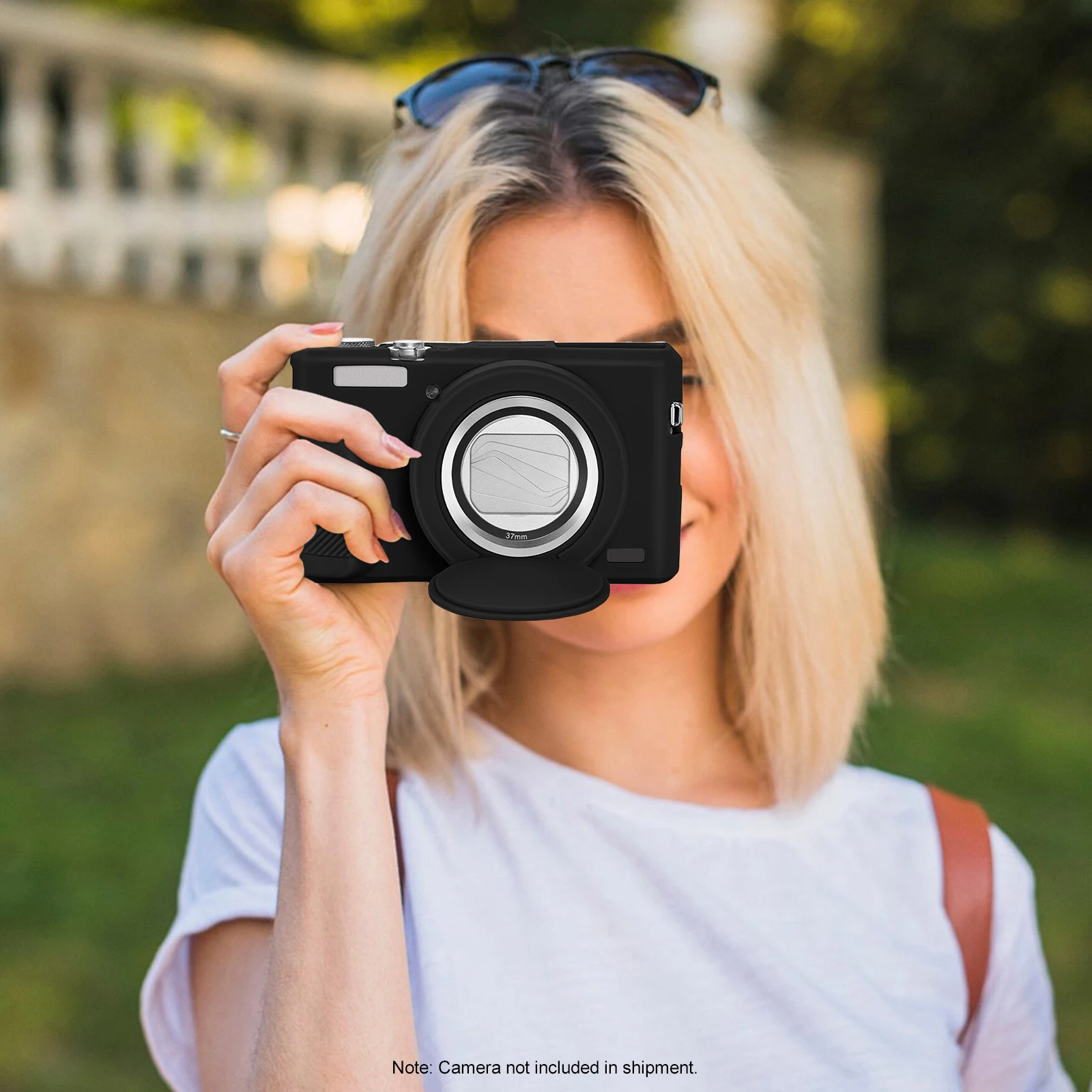 Silicone Protective Case with Removable Lens Cover Portable Protective Sleeve for Canon Powershot G7 X Mark III Digital Camera