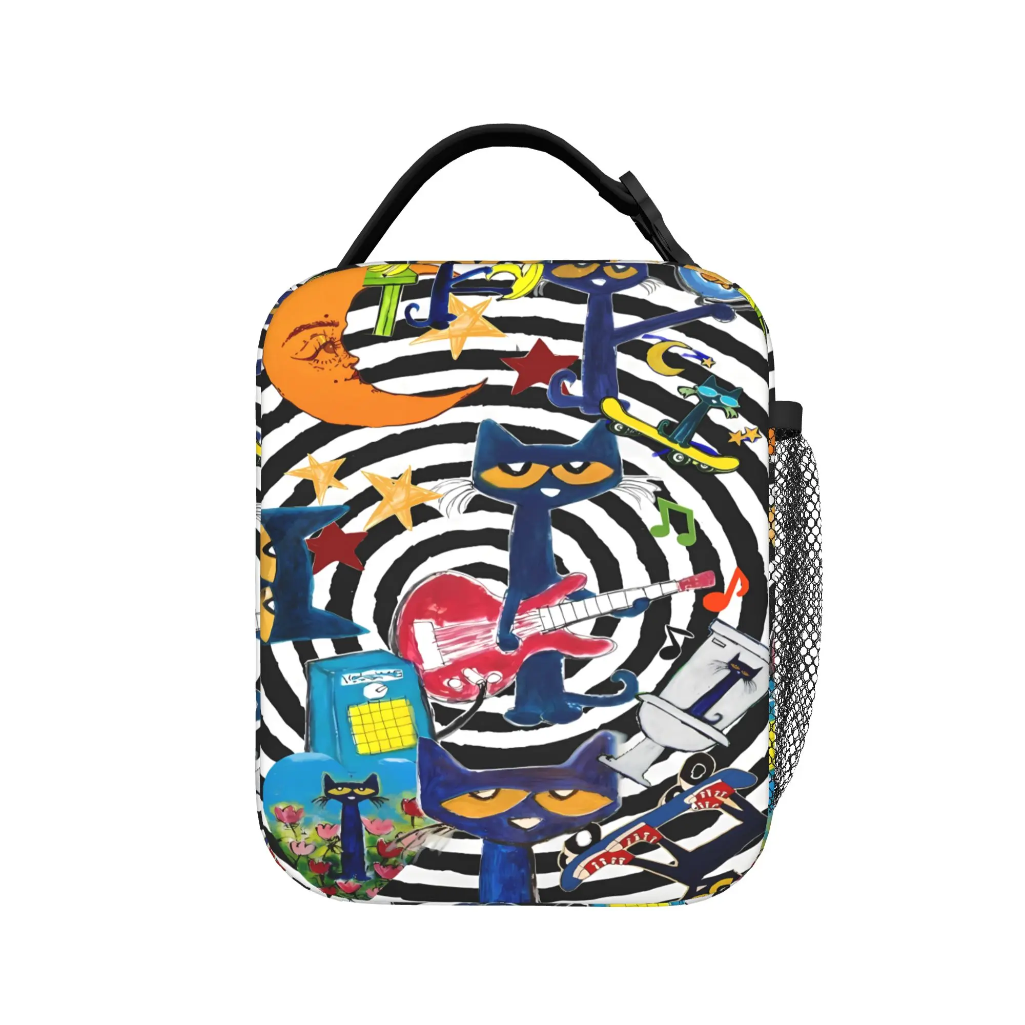 Pete The Cat I Love My White Shoes Cool Lunch Bag For Men Lunch Box Aesthetic Cooler Bag Portable Waterproof Tote Food Bags
