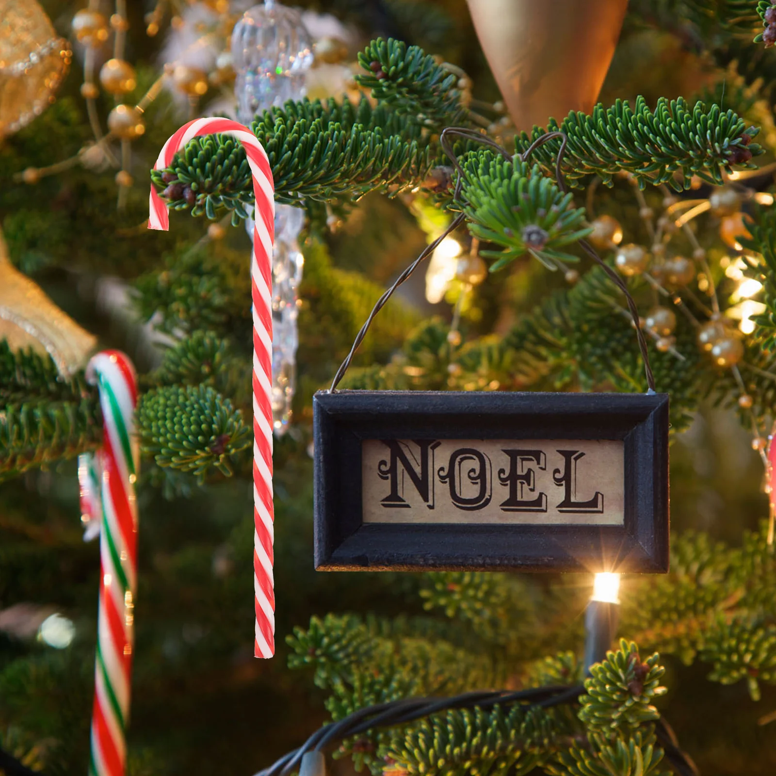 

12Pcs Christmas Candy Cane Durable Lawn Stakes Colorful Christmas Tree Decoration Fun Festive Holiday Party Gift for