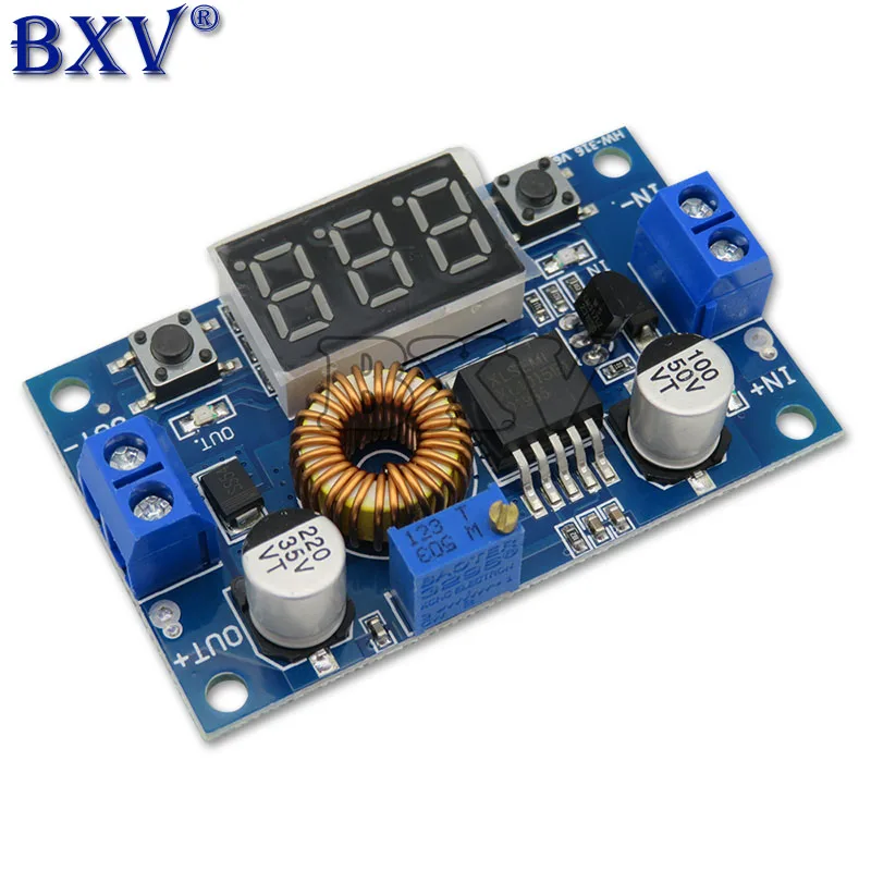 High Power 5a 75w xl4015 DC-DC einstellbares Step-Down-Ladegerät Modul Step-Down-Buck-Konverter LED-Treiber mit rotem Voltmeter